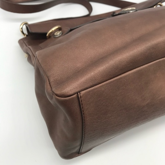 Versace Vitello Perlato Bronze Messenger Bag - Picture 8 of 15